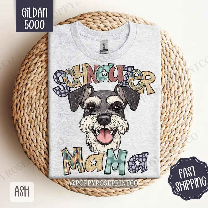 Schnauzer Mama Shirt Gildan, Dog Mom Women's Tee, Cute Mama Women's Tshirt Plus Sizes Hoodie, Sweatshirt | ZylaModa.com