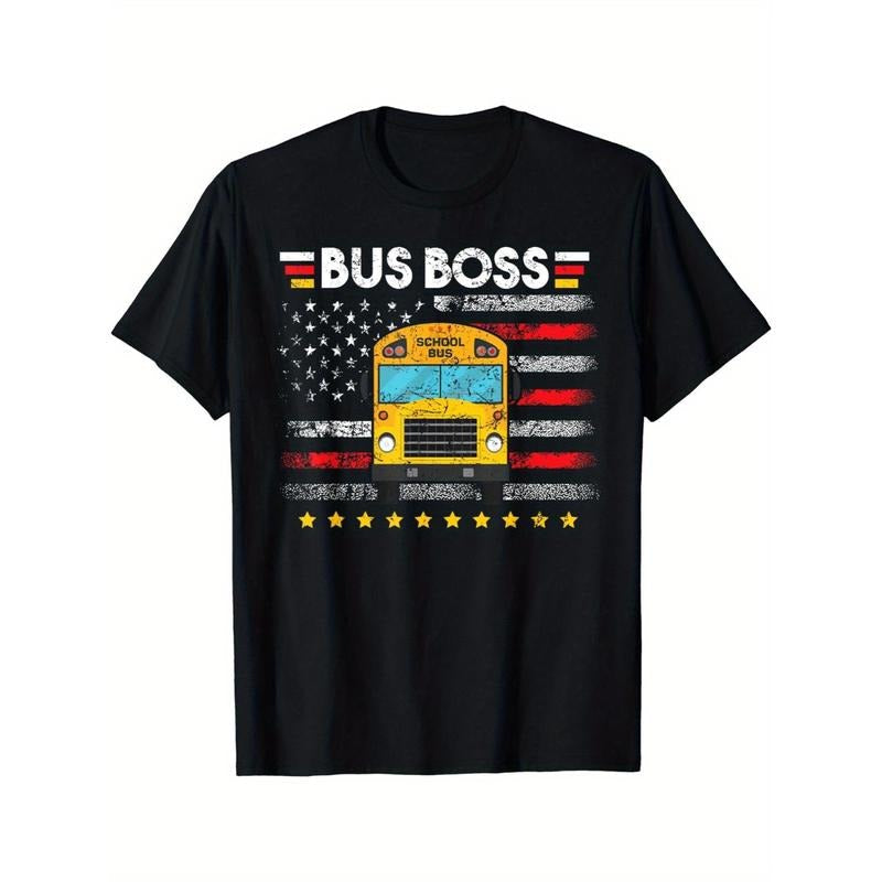 School Bus Driver Clothing School Bus Boss - School Bus Driver T-shirt Made in USA Hoodie, Sweatshirt | ZylaModa.com
