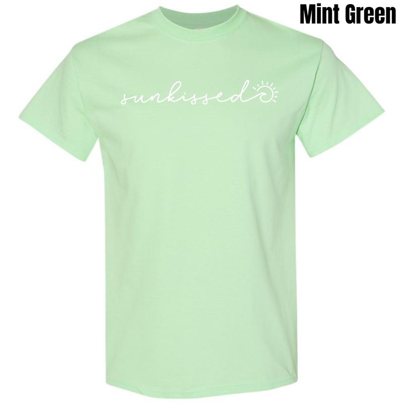 Script Sunkissed Gildan Short Sleeve T-Shirt 'NLB' Hoodie, Sweatshirt | ZylaModa.com