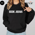 Seek Jesus Hoodie Casual Street Style Fleece Fabric Pullover Hooded Sweatshirt for Women for Men T-Shirts | ZylaModa.com