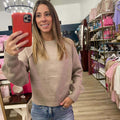 Semi Cropped Sweatshirt In Mocha T-Shirts, Hoodie | ZylaModa.com
