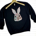 Sequin Bunny Face Gildan Sweatshirt T-Shirts, Hoodie | ZylaModa.com
