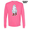 Sequin Cowgirl Ghost Patch Long Sleeve Comfort Colors T-Shirt Hoodie, Sweatshirt | ZylaModa.com