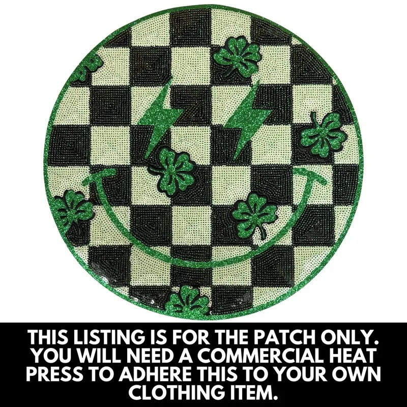 Sequin Shamrock Happy Face Patch - PATCH ONLY T-Shirts, Hoodie, Sweatshirt | ZylaModa.com