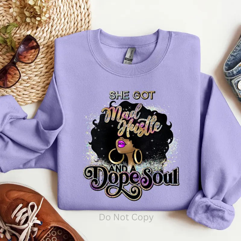 She Got Mad Hustle DTF Transfer T-Shirts, Hoodie, Sweatshirt | ZylaModa.com
