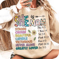 She is Mom Shirt, Flower Mom , Blessed Mom ,Mother's Day Tee,  Retro Mama Quotes Hoodie, Sweatshirt | ZylaModa.com