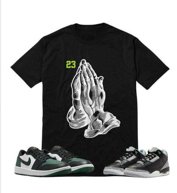Shirt Matching J D 3 True Green Shirt Pray Black Hoodie, Sweatshirt | ZylaModa.com