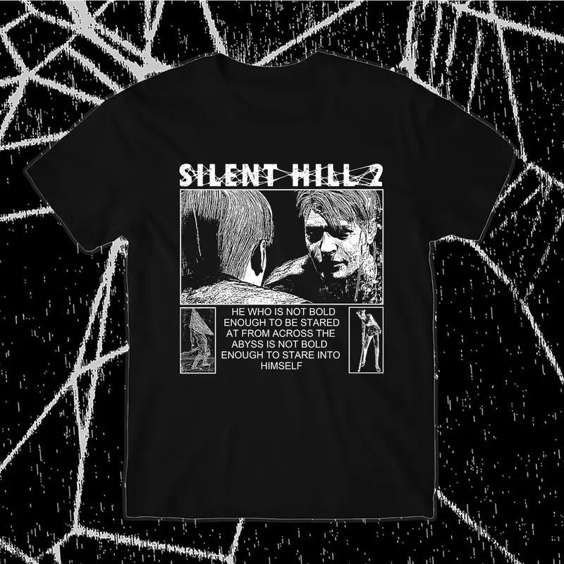 Silent Hill 2 - Limited Abyss T-Shirt Top Womenswear Menswear Top Man Tshirt Human Streetwear Crewneck Round Neck T-Shirt...