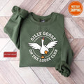 Silly Goose Sweatshirt, Silly Goose on the Loose Club Shirt, Funny Men's Women's Sweater, Trendy College Hoodie, Classic...