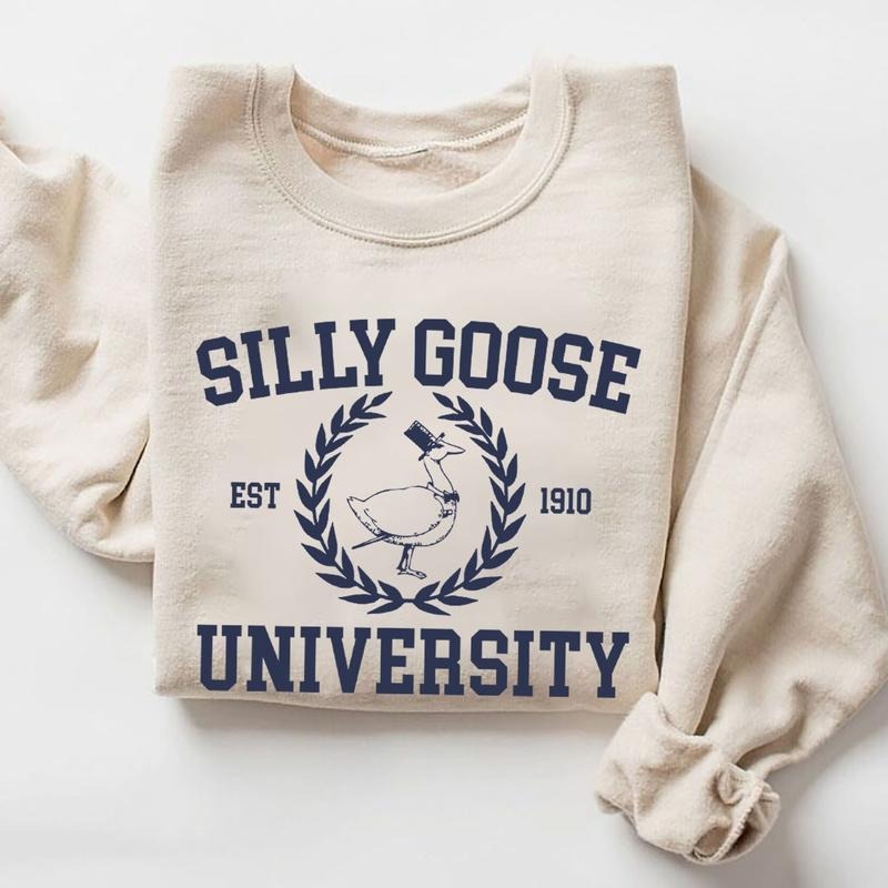 Silly Goose University Sweatshirt, Silly Goose University Shirt Menswear Hoodie | ZylaModa.com