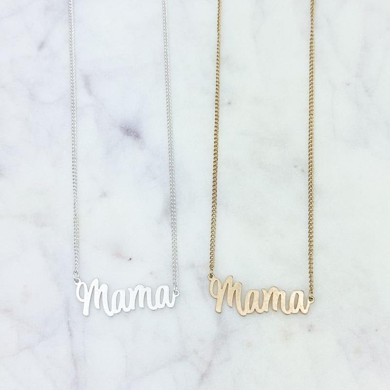 Simple Script Mama Necklace T-Shirts, Hoodie, Sweatshirt | ZylaModa.com