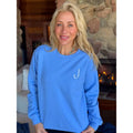 Sky Blue Embroidered Initial Sweatshirt (S-XL) T-Shirts, Hoodie | ZylaModa.com