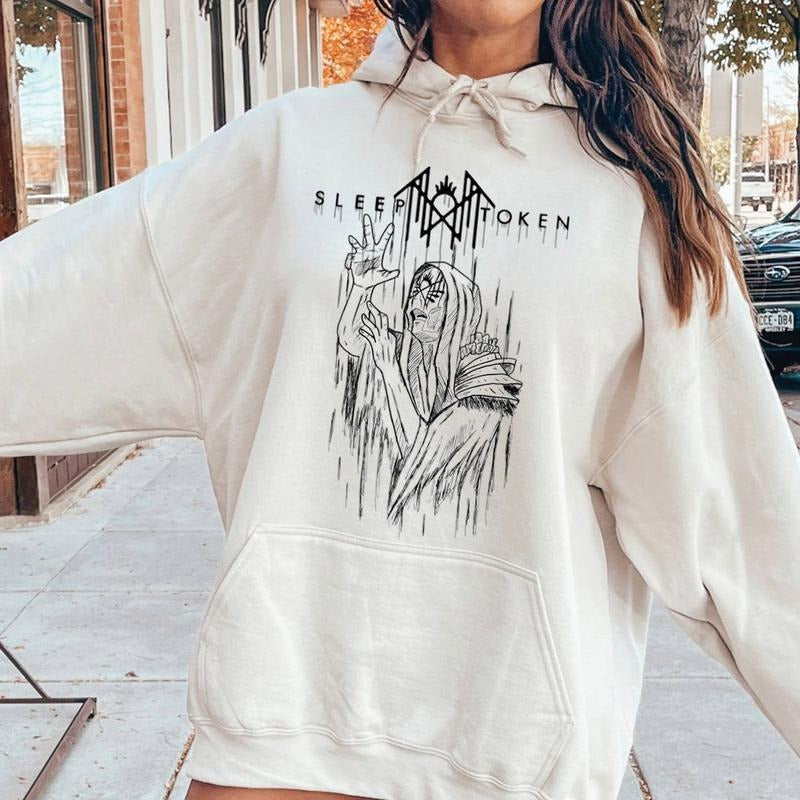 Sleep Inspired Tooken Hoodie, Alternative Rock Clothing, Band Merchandise, Unisex Sweater Pullover Tee Sweatshirt