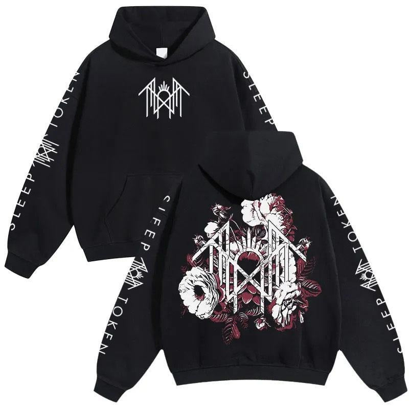 Sleep Token Flowers Red Logo Sweatshirt Hoodie, Sleep Token Tour 2025 Tee, New Song Concert Tour, Gift for Fan,  Even in...