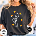 Slightly Subtle Halloween Skeleton Candy Shirt, Trump Unisex Short Sleeve Shirt, Spooky Season, Halloween Costume Top,...