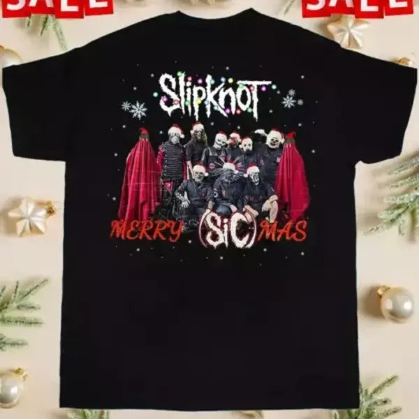 Slipknot Band Merry Christmas T- Shirt Rock Band Gift For Family Christmas season Hoodie, Sweatshirt | ZylaModa.com