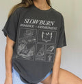 Slow Burn Romance Department T-Shirt Born To Read Bookish Spicy Books Shirt Romance Reader Book Club T-Shirt Morally Grey...