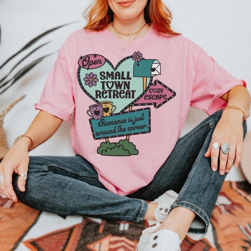 Small Town Romance T-Shirt | Book Lover Shirt | Unisex Shirt | Shirt for Readers | Bookish T-Shirt | T-Shirt for Book...