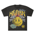 Smiley Print Crewneck Graphic Unisex T-Shirt Casual Breathable Menswear Soft Top Day Man Tshirt Streetwear Oversize...