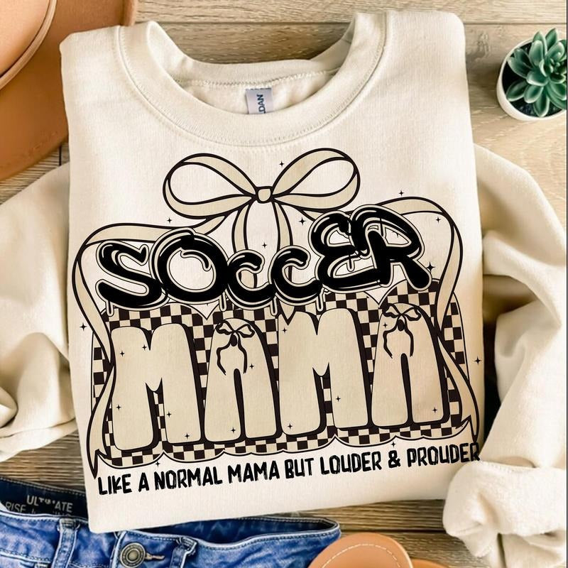 Soccer Mama Coquette Shirt Shirt, Trendy Soccer Mom Shirt, Soccer Mom, Soccer Mama Shirt Shirt, Coquette Checkered Shirt...