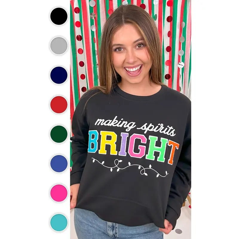 Soft Chenille Making Spirits Bright Sweatshirt T-Shirts, Hoodie | ZylaModa.com