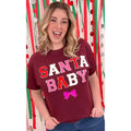 Soft Chenille Santa Baby T-Shirt Hoodie, Sweatshirt | ZylaModa.com
