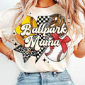 Softball Baseball Mama Tshirt, Ballpark Mama Retro Shirt, Game Day Vibes, Coquette Bow Sports Tee, Checkered Baseball...