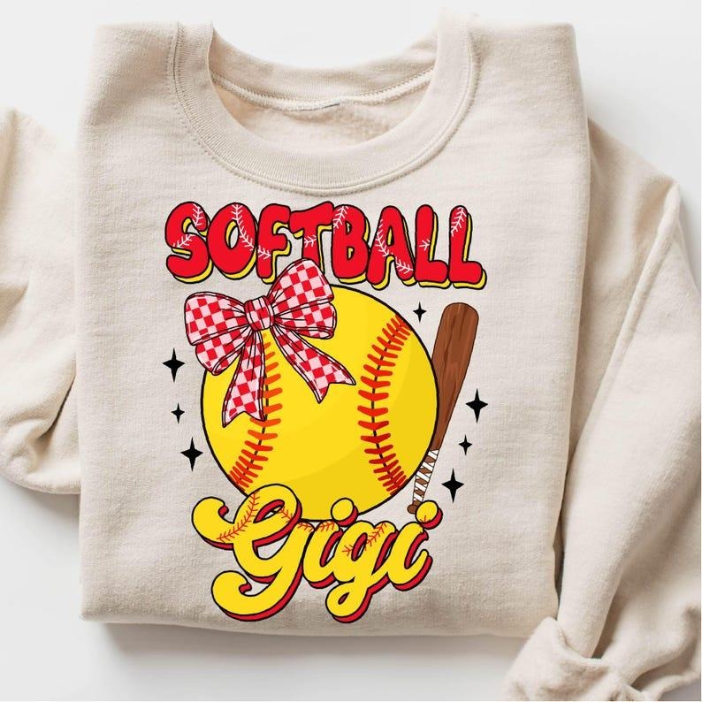Softball Gigi Sweatshirt Retro Softball Mama Softball Coquette Game Day Softball Grandma Gift T-Shirts, Hoodie | ZylaModa.com