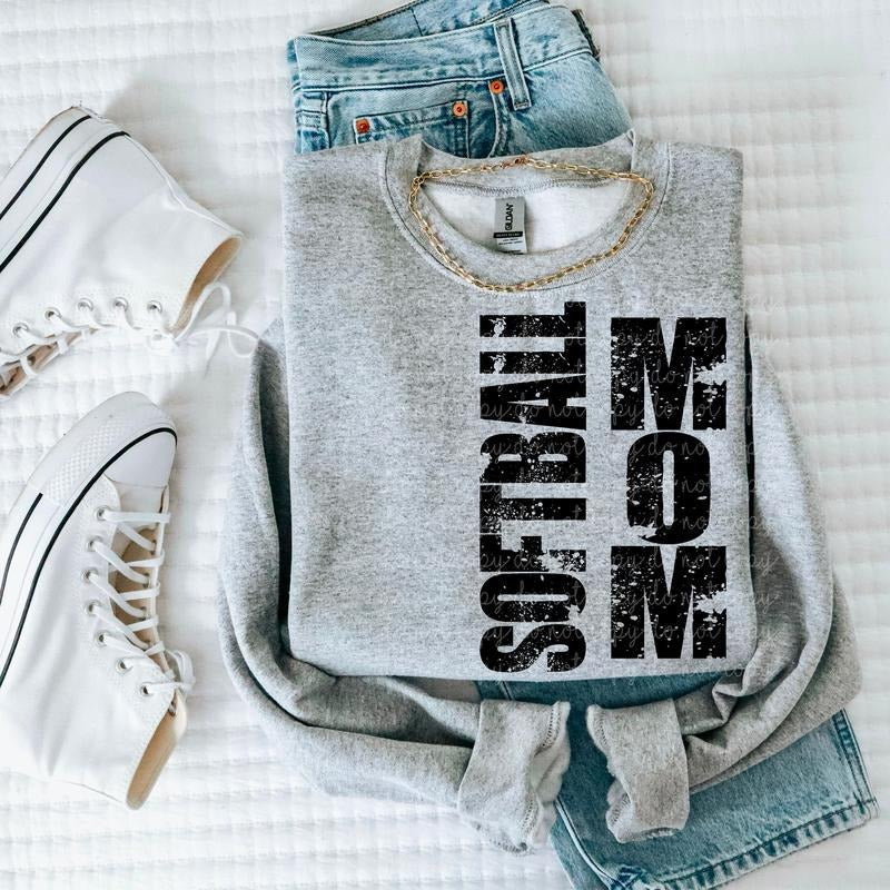 Softball Mom Bow DTF Transfers - THIS IS NOT A SHIRT Hoodie, Sweatshirt | ZylaModa.com