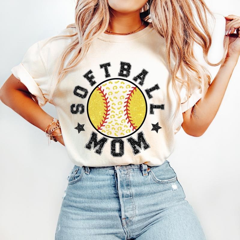 Softball Mom T-Shirt, Softball T-Shirt, Sports T-Shirt, Softball Mama T-Shirt Hoodie, Sweatshirt | ZylaModa.com