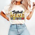 Softball Retro Mama tshirt, Checkered sweatshirt, Sports Game Day T-Shirt, mother's day gift Hoodie | ZylaModa.com