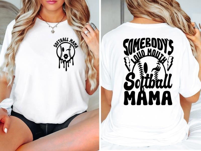Somebody's Loud Mouth Softball Mama Shirt, Softball Mama Shirt, Softball Mom Sweatshirt, Softball Sweatshirt, Loud Mouth ...
