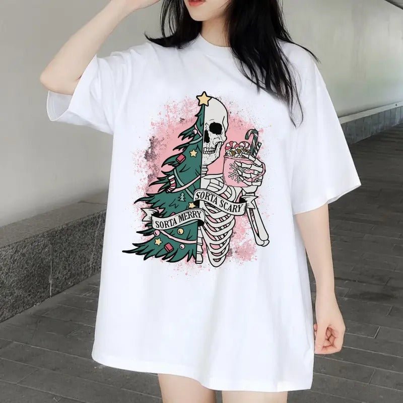 Sorta Merry Sorta Scary Funny Shirt - Christmas Unisex Style - Menswear, Top t shirt Hoodie, Sweatshirt | ZylaModa.com