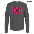 Sparkle Pink Boo FAKE GLITTER Long Sleeve Comfort Colors T-Shirt Hoodie, Sweatshirt | ZylaModa.com