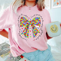Special Education Autism Awareness Tee With A Coquette Bow, Mom Surprise Gift, Mother's Day Outfit Hoodie, Sweatshirt