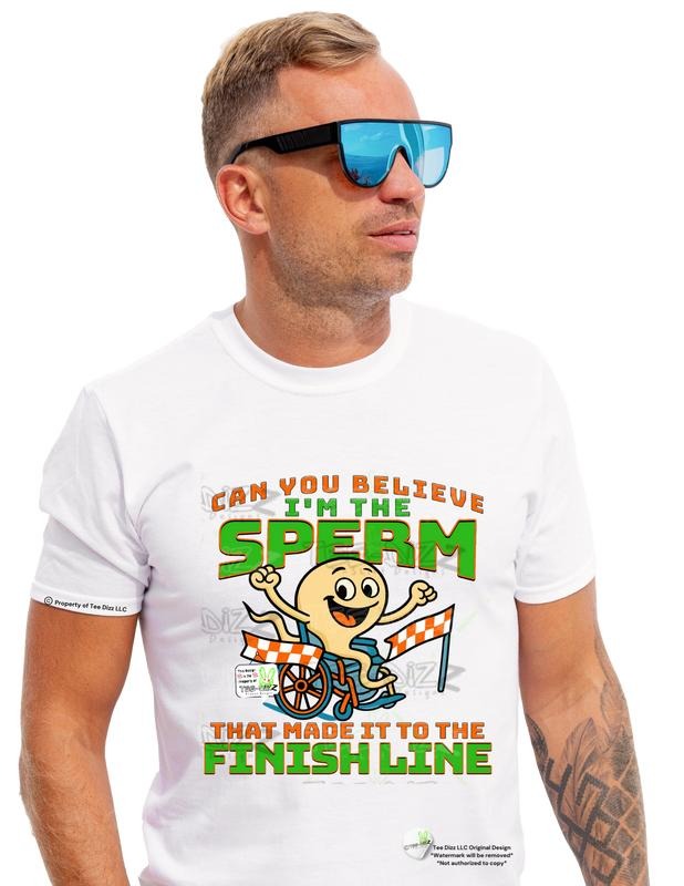 Sperm to the Finish Line - Men's Funny Graphic T-Shirt Hoodie, Sweatshirt | ZylaModa.com
