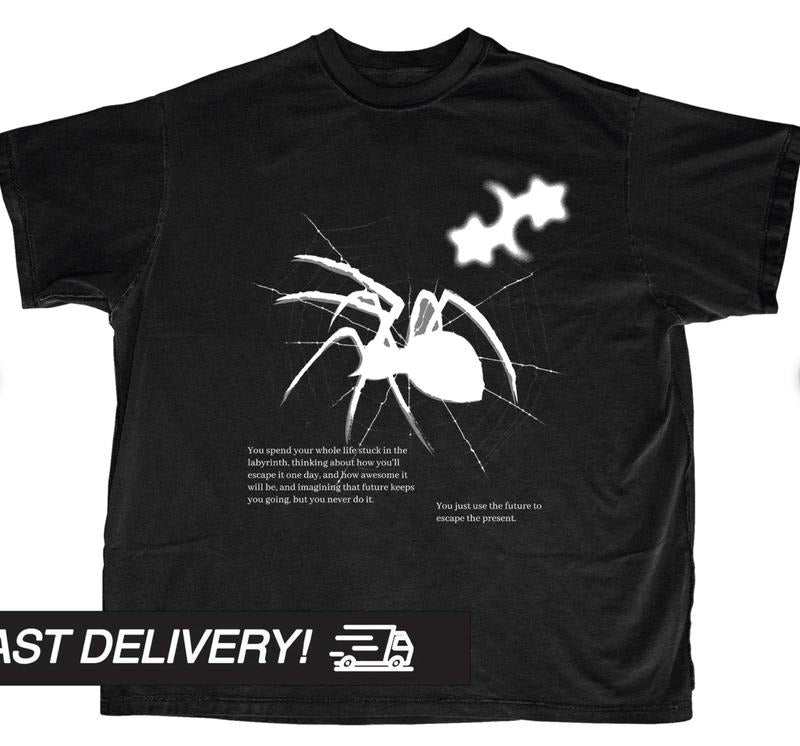 Spider Y2k Shirt, Y2k Top, Harajuku Goth Punk T-Shirt,Alternative Clothing, Y2k Graphic Shirt, Grunge Alt T-Shirts...