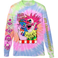 KILLER KLOWNS: SPIKEY'S PUPPET SHOW - TIE-DYE LONG SLEEVE SHIRT (RAINBOW TIE DYE) Hoodie, Sweatshirt | ZylaModa.com (Image 1)