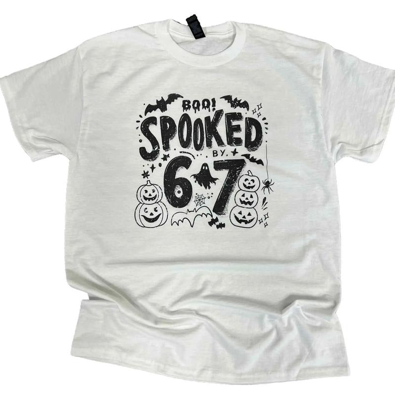 Spooked By 6 7 - Funny Halloween Tshirt Hoodie, Sweatshirt | ZylaModa.com