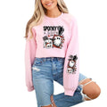 Spooky & Merry Theme Sweatshirt - Full Sleeve Graphics with Snowman, Halloween Theme, Candy Canes & Snowflakes | Dark but...