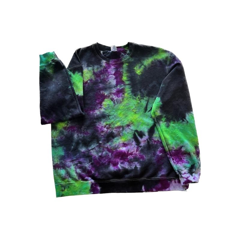 Spooky Juice Crewneck Sweatshirt Purple Green Black Vibes Good Sweatshirt Comfy Cute SIZE UP Pullover Tops TRUE TO SIZE...