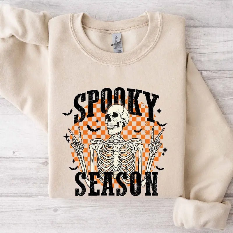 Spooky Season Sweatshirt, Retro Spooky Shirt, Spooky Halloween, Halloween Shirt, Fall Vibes, Cozy Season Shirt, Cute Fall...