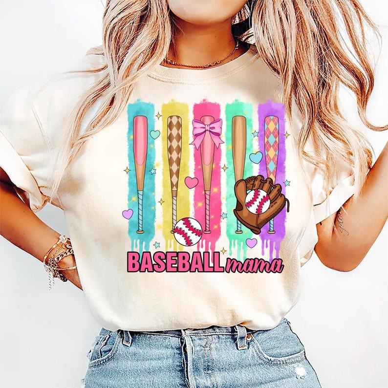 Sporty Baseball Drip Shirt, Fun Brushstroke Design, Game Day Chic Hoodie, Sweatshirt | ZylaModa.com
