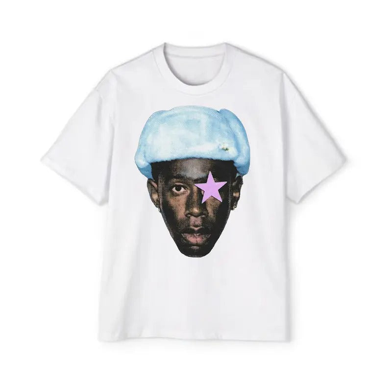 Stand Apart from the Crowd with Tylerrr Star Big Face Shirt's Striking Design Hoodie, Sweatshirt | ZylaModa.com