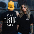 Stay Humble Hustle Hard Men Print T-Shirt (Custom Your Name Or Birth Year) Note or contact shop Hoodie, Sweatshirt