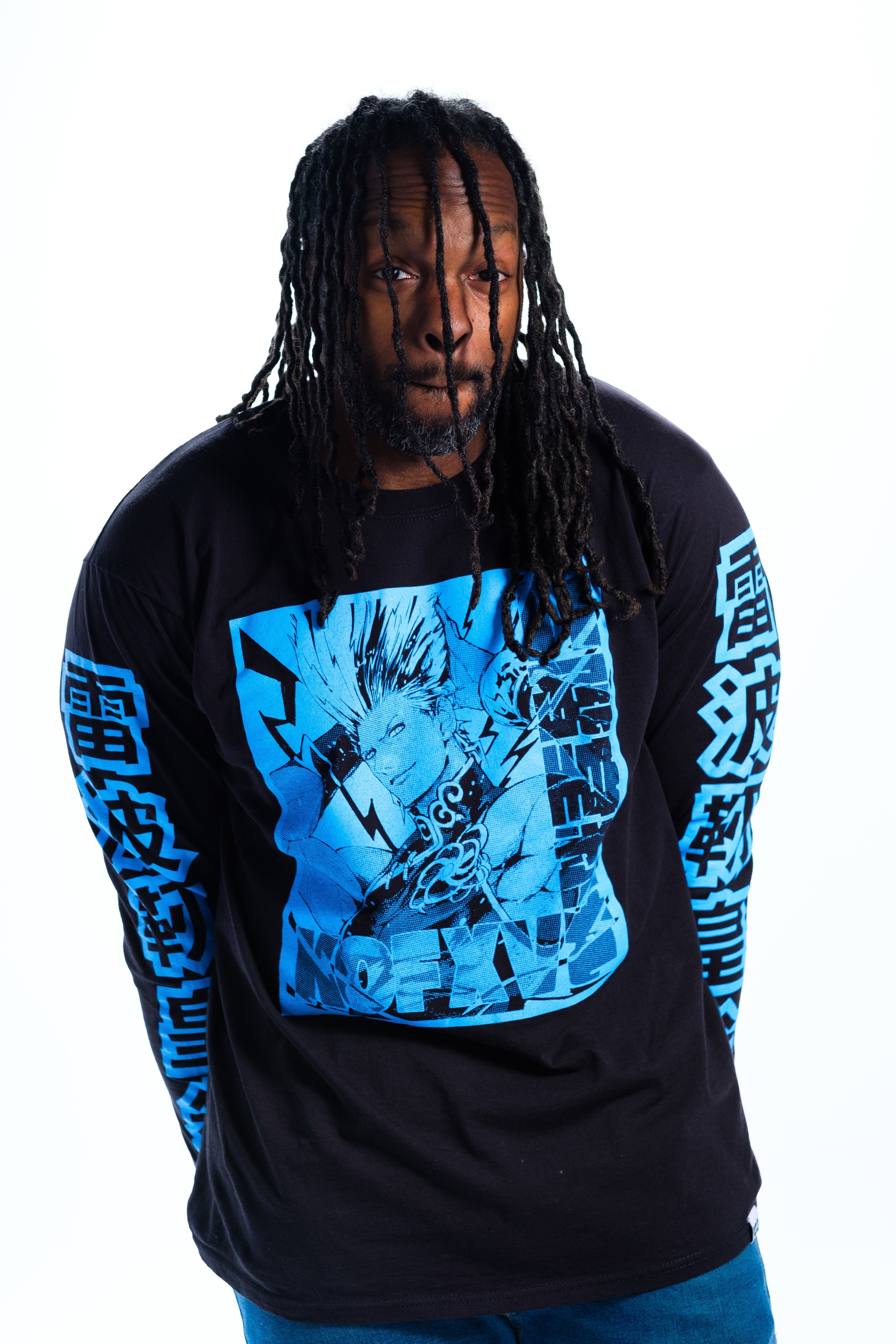 THE KING OF FIGHTERS - 'Benimaru' Long Sleeve Shirt - Black Hoodie, Sweatshirt | ZylaModa.com (Image 4)