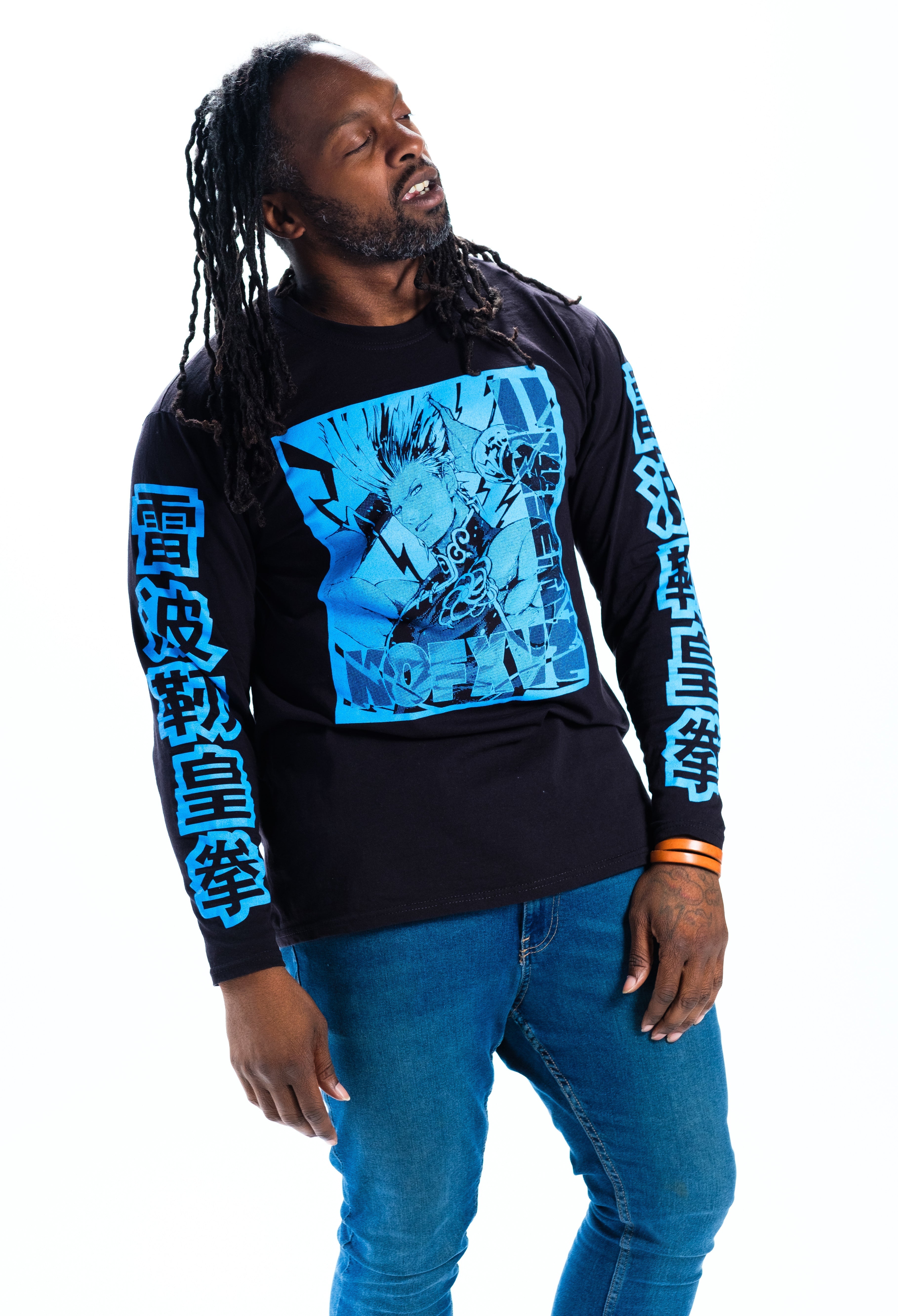 THE KING OF FIGHTERS - 'Benimaru' Long Sleeve Shirt - Black Hoodie, Sweatshirt | ZylaModa.com (Image 1)