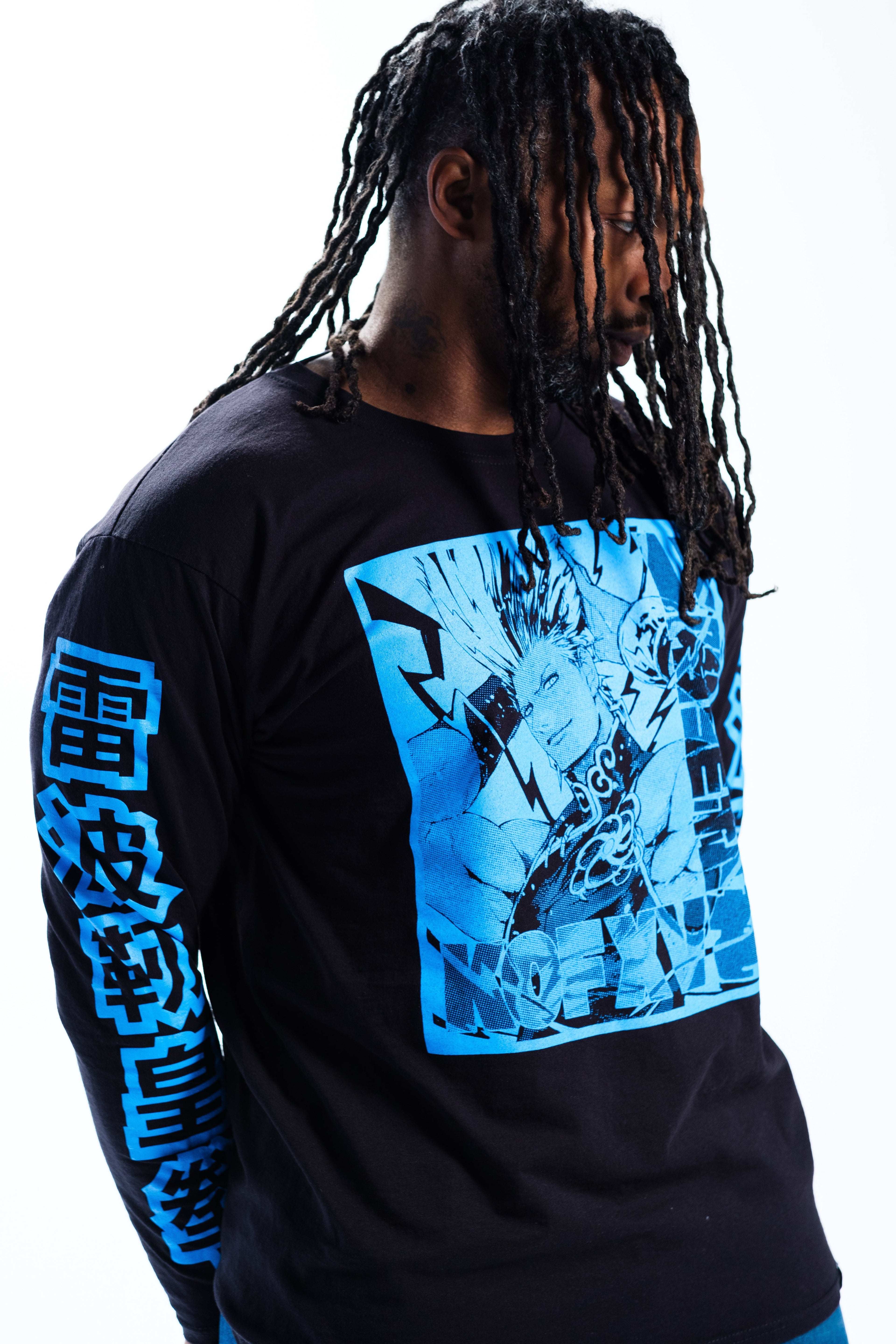 THE KING OF FIGHTERS - 'Benimaru' Long Sleeve Shirt - Black Hoodie, Sweatshirt | ZylaModa.com (Image 3)
