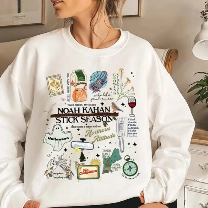 Stick Season sweatshirt We'll All Be Here Forever World Tour 2024 T-Shirts, Hoodie | ZylaModa.com