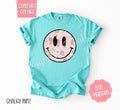 Strawberry Smiley Comfort Colors Shirt, Cute Floral Happy Face Tshirt, Trendy Summer Tee, Gift for Her Hoodie, Sweatshirt
